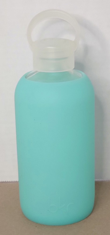 bkr 16 oz Turquoise Glass Water Bottle