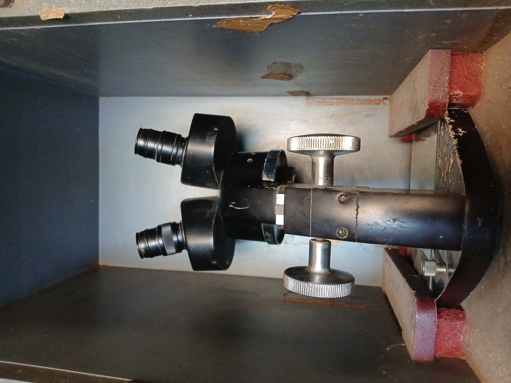 Vintage Spencer Microscope - Binocular. W/ Cabinet