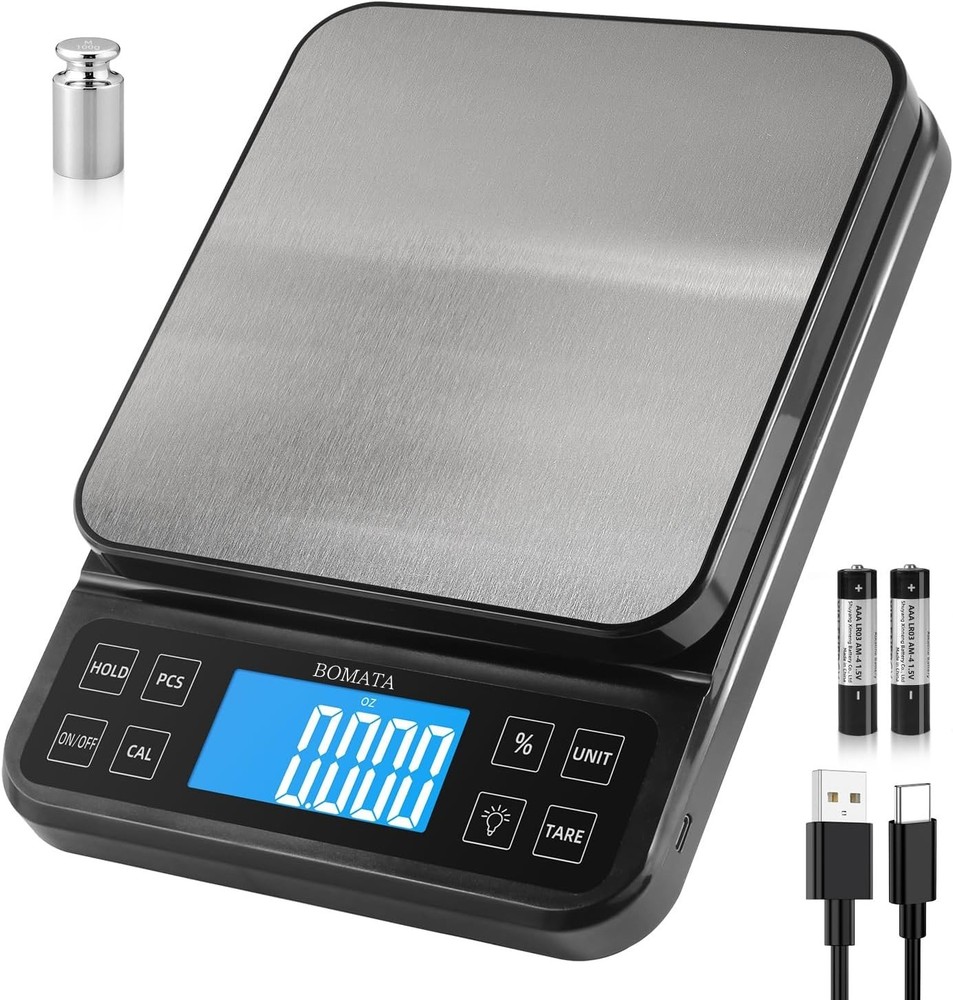 Bakery Scale, 5kg/11lb, % Percentage Function, LCD Backlight