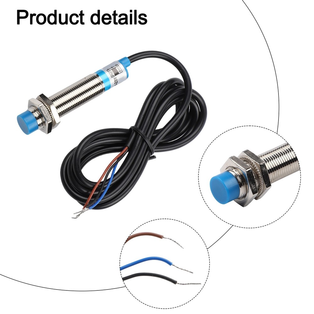 2 pcs LJ12A34ZBY Inductive Proximity Sensor Switches with Robust ABS Probe