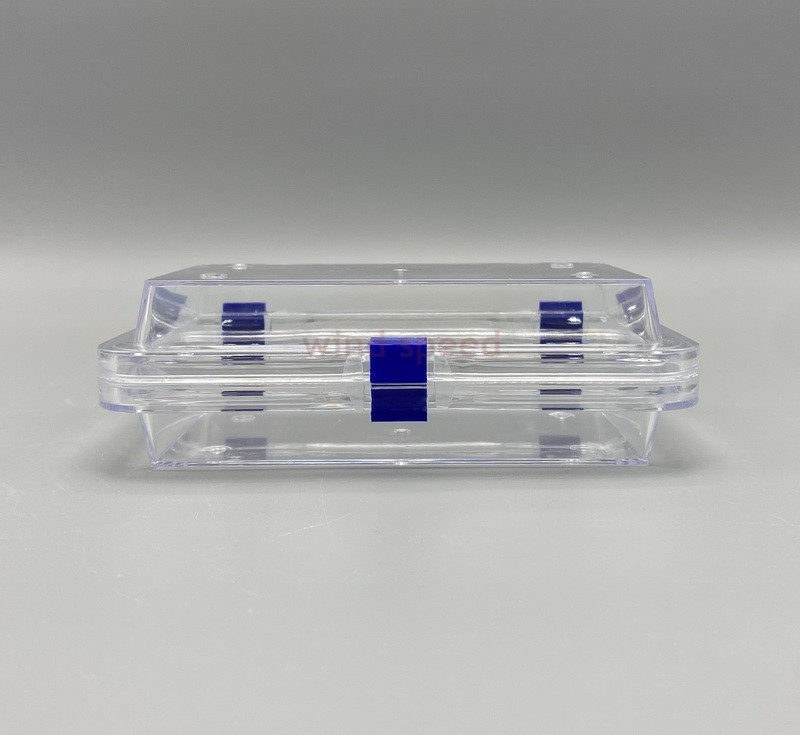 2Pcs Hinged Display Box Clear Membrane storage Boxes Denture False Teeth Case