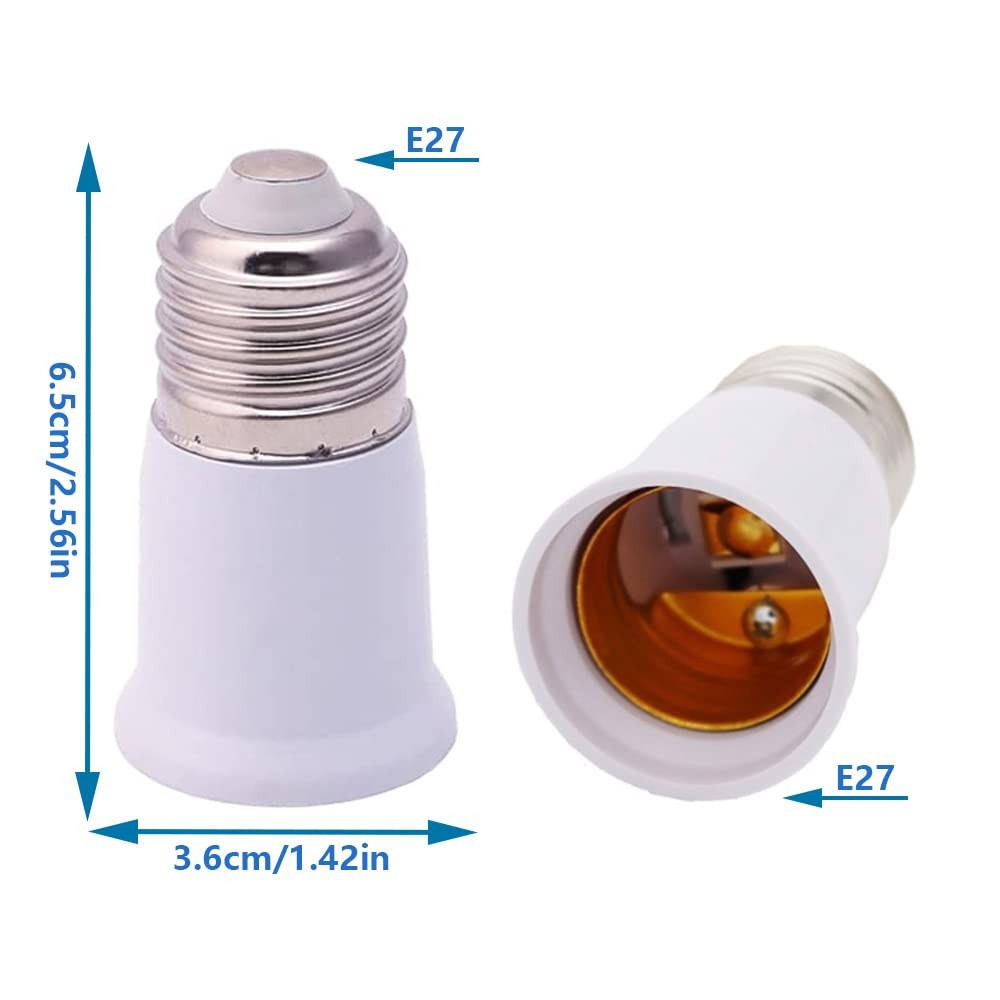 E26 Socket Extender - Standard Medium Base, 2.56 inch Extension Socket Adapte...