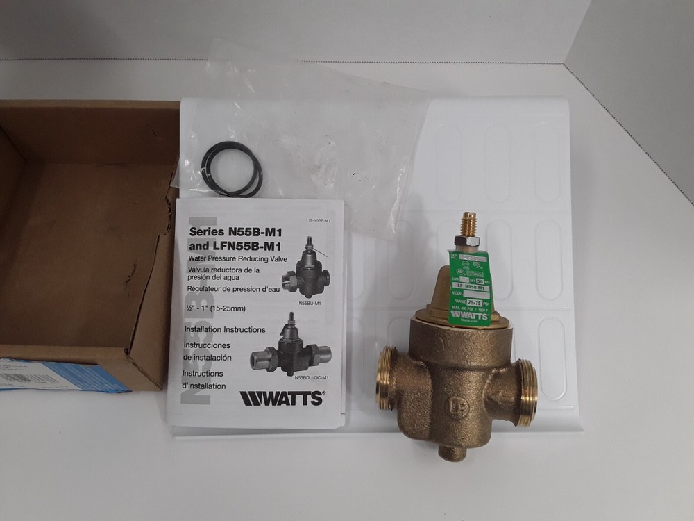 WATTS LFN55BM1 WATER PRESSURE REDUCING VALVE 3/4" NPT THREADED FEMALE END CONN