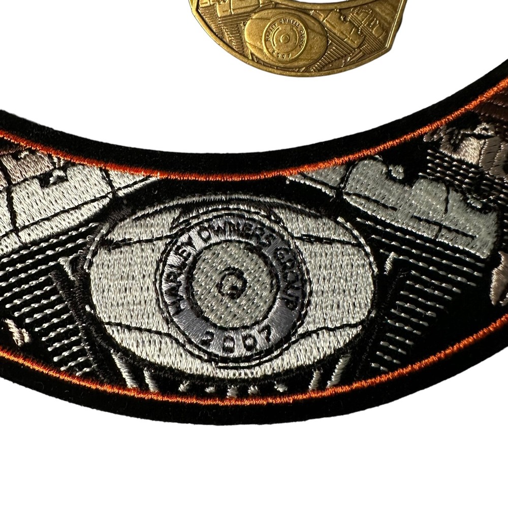 Harley Owners Group HOG Patch and Pin 2007 Engine Harley Davidson Motorcycle