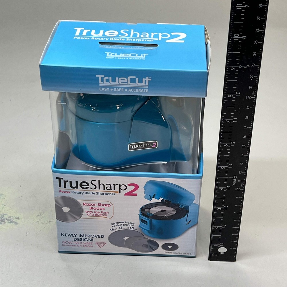 TRUE SHARP 2 High Quality Power Rotary Blade Sharpener Blue TCC-01-21018