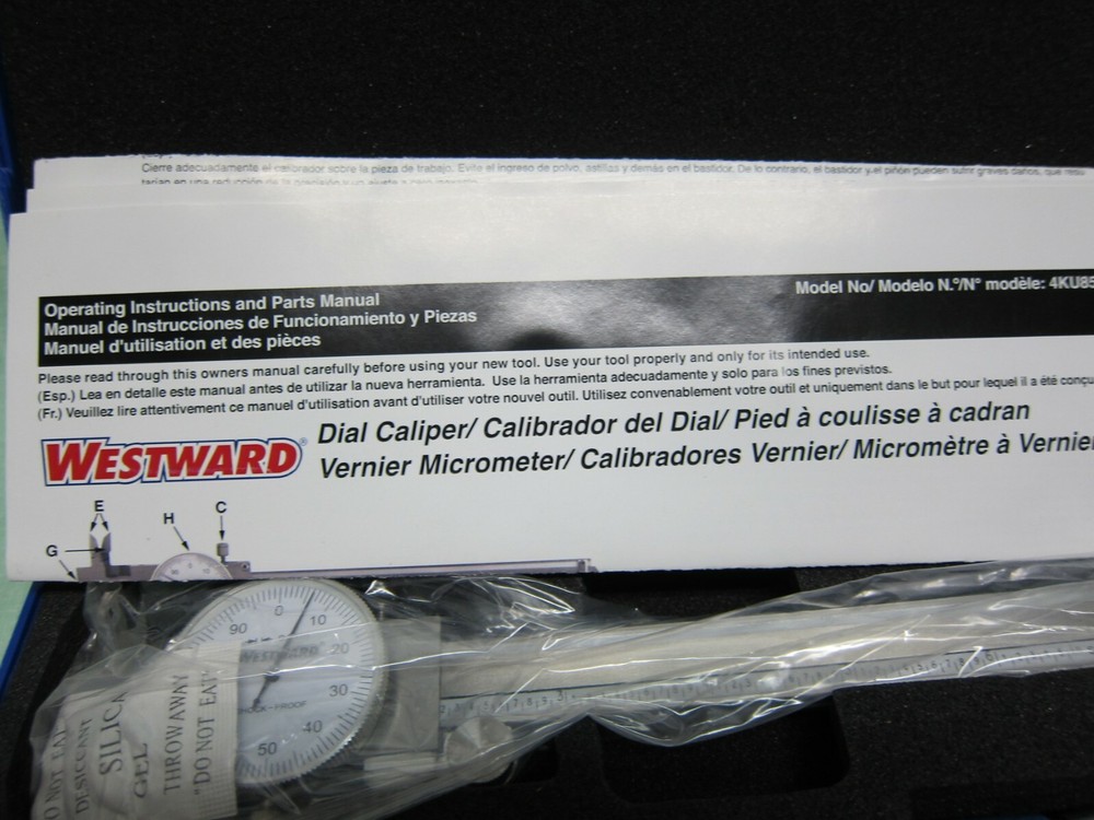 WESTWARD 4KU85 Precision Measuring Tool Kit 3pc