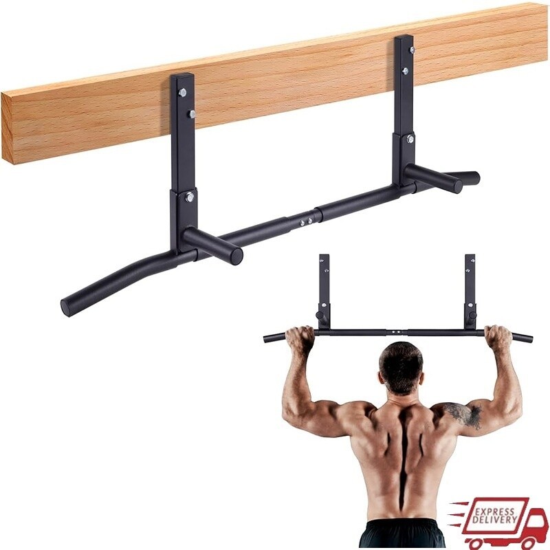 Heavy Duty Ceiling Mounted Pull Up Bar Home Gym Multi Grip Exercise Equipment US