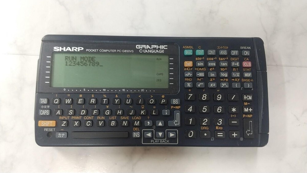 SHARP PC-G850VS Pocket Computer Built-in Buzzer Used Tested