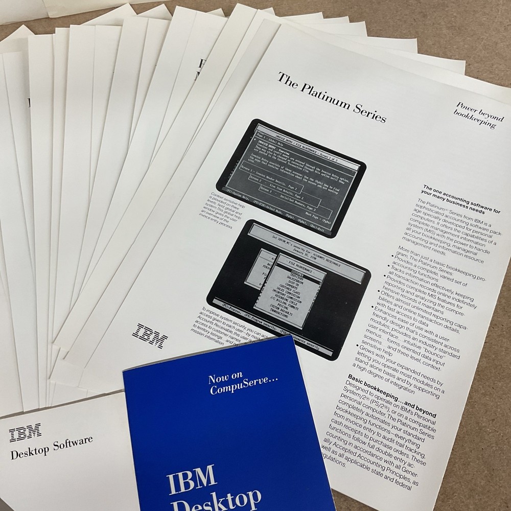IBM Desktop Software Platinum Series Information Package Vintage Computing