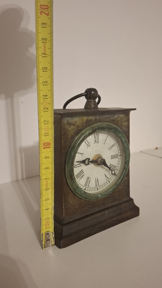 Vintage Style Quartz Bronze Finish Table Clock