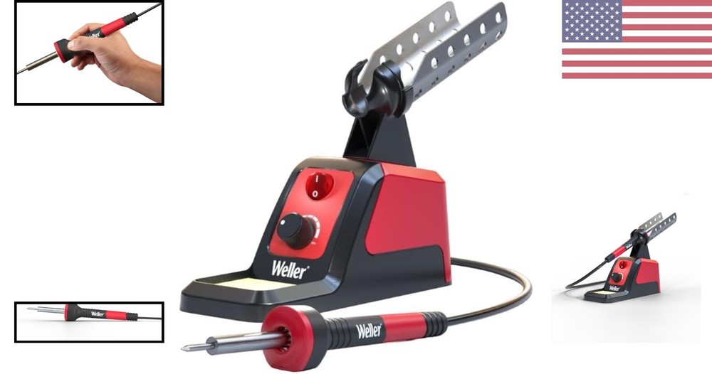 Precision Grip Soldering Iron Station - Variable Wattage - Space-Saving Design