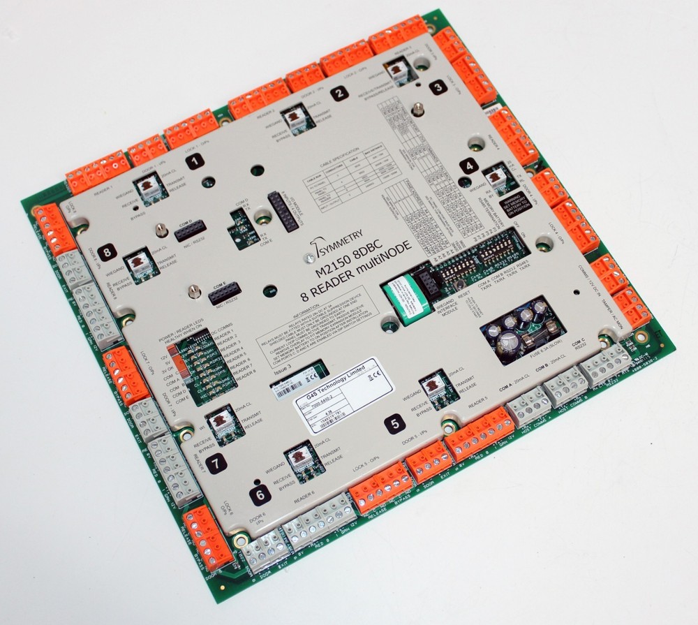 AMAG SYMMETRY M2150-8DBC 8 Reader multiNODE Door Controller Board