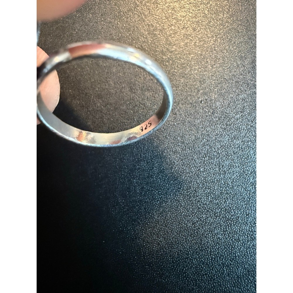 Natural Stone Amethyst 925 Silver Plated Ring 7.75