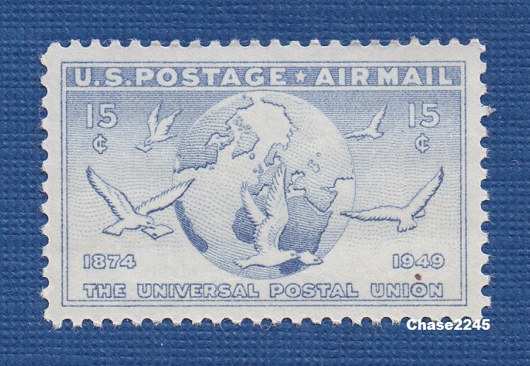 Scott #C43 Globe & Doves 15c (Single) 1949 Airmail Mint NH