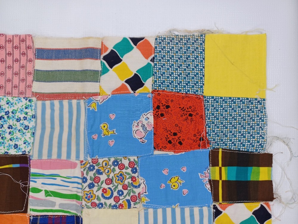 16" X 33" Patchwork Quilt Pillow Vintage Work In Progress