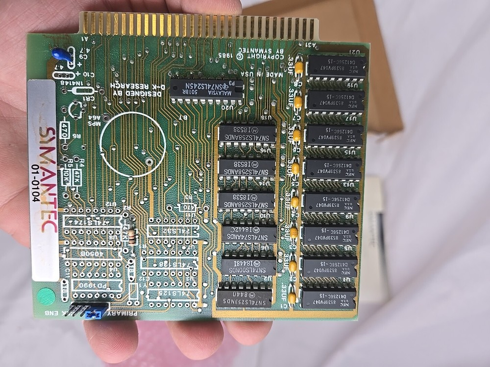 Vintage Symantec 256k Memory Board 01-0104