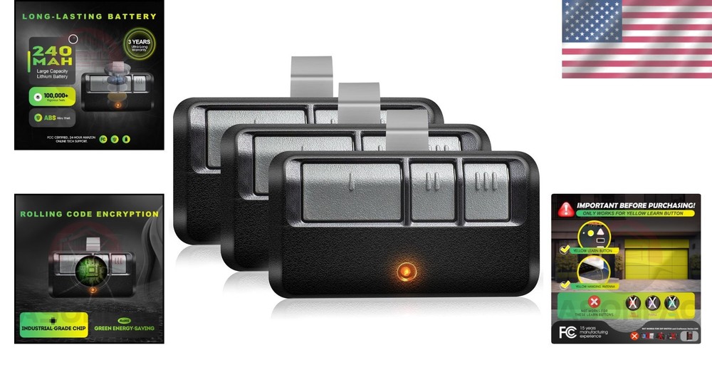 LiftMaster 893LM Remote Control - Pack of 3