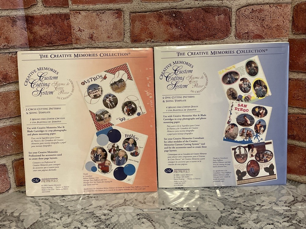 NEW Creative Memories Custom Cutting System Patterns Templates Circles & Ovals