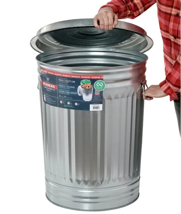 Behrens 31-Gallon Steel Trash Can