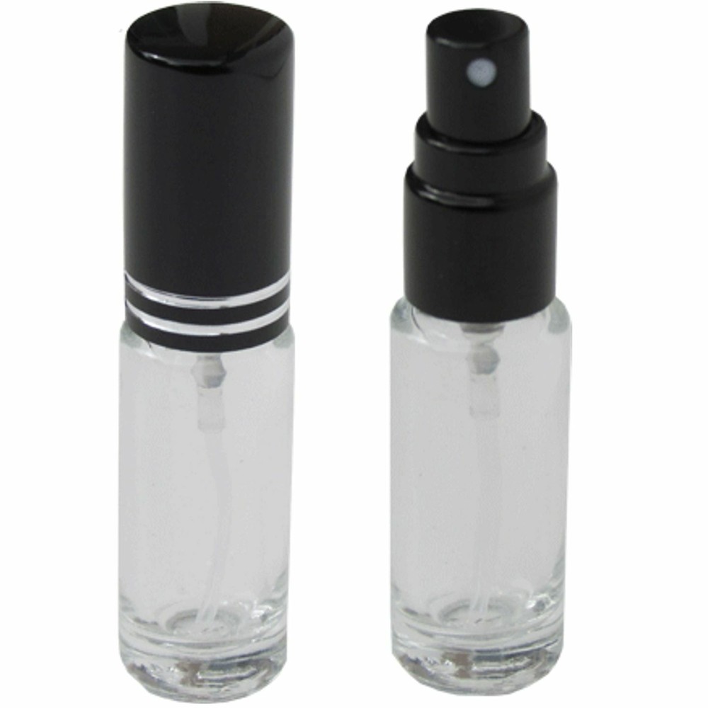 Refillable Cylinder Purse Perfume Spray Empty Glass Bottle Atomizer 1/6 oz 5ml