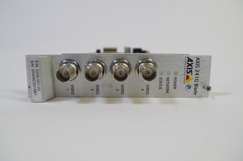 Axis 241Q Blade 0209-001-03 Video Server Rack 4-Channel Source Plug-In Module