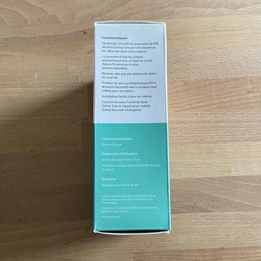 Ooma Smart Security Siren - Works with Smart Home Security - New