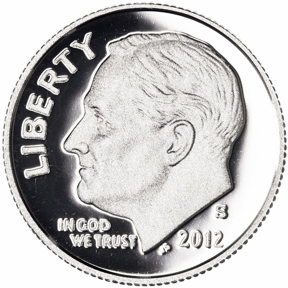 2012 S Roosevelt Dime Gem DCam Proof CN-Clad