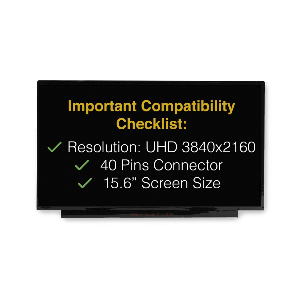 B156ZAN03.5 40 Pins UHD Screen Replacement LCD Display With Tools