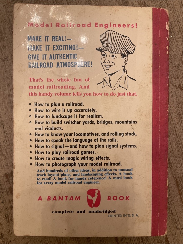 1950 MODEL RAILROADING BANTAM PAPERBACK BOOK