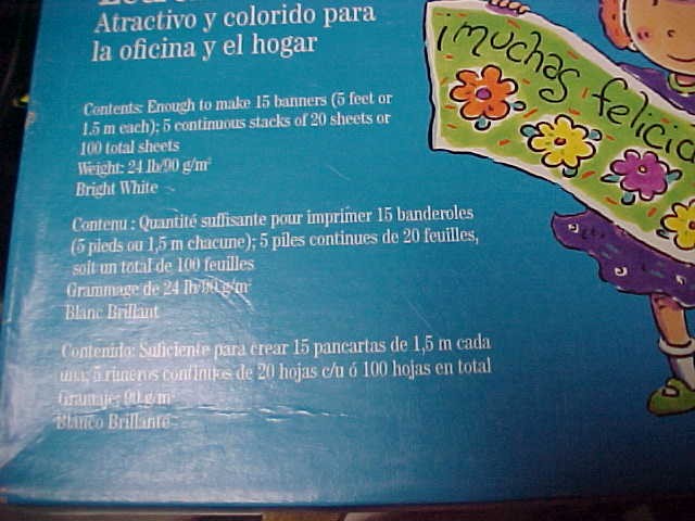HP Banner Paper. New. Sealed