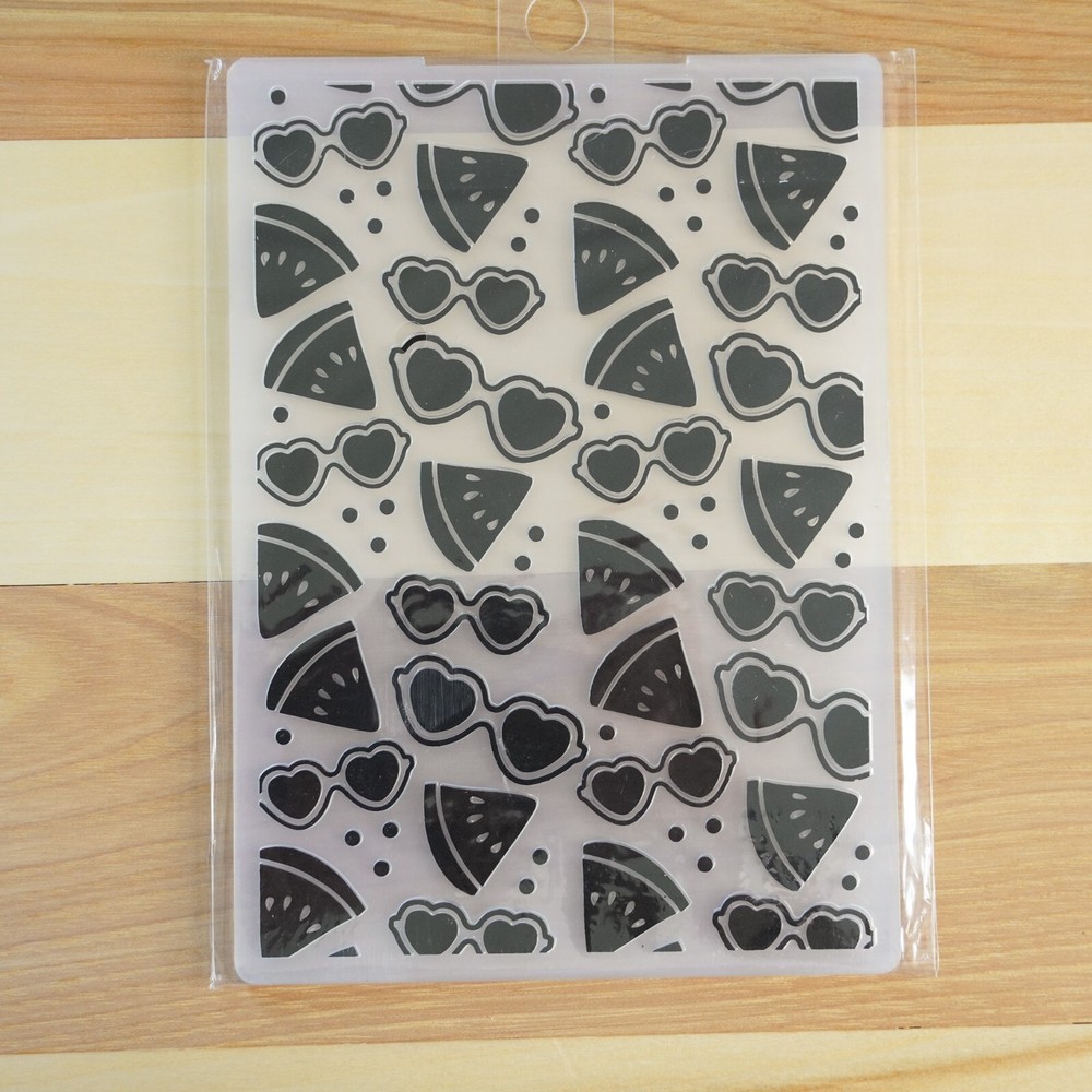 Summer Embossing Folder - Watermelon & Sunglasses Embossing Folder