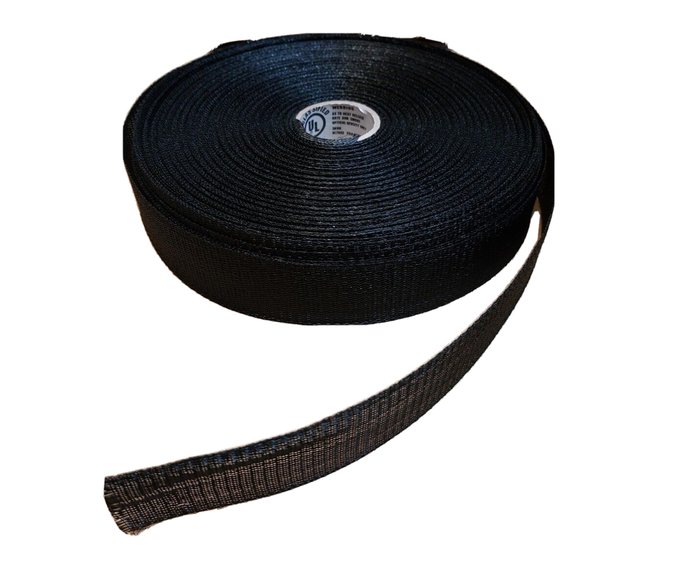 Cambridge Duct Strap Support Webbing 300' x 1.75" Black Polypropylene 440lb