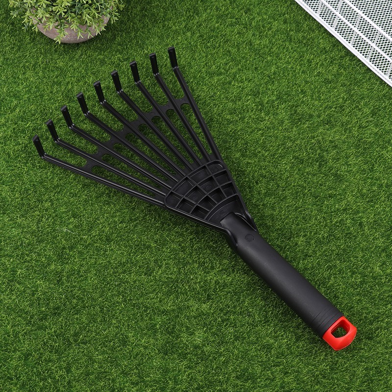 Rake Garden Grass Leaf Plastic Rake 1Pc Plastic Lawn Hand Tool With Handle Tool