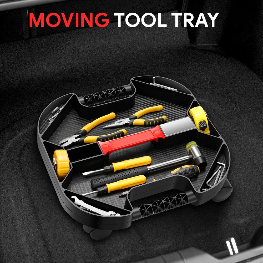 30 LBS Moving Storage Rolling Caddy Tool Tray Creeper w/ Handle & Swivel casters