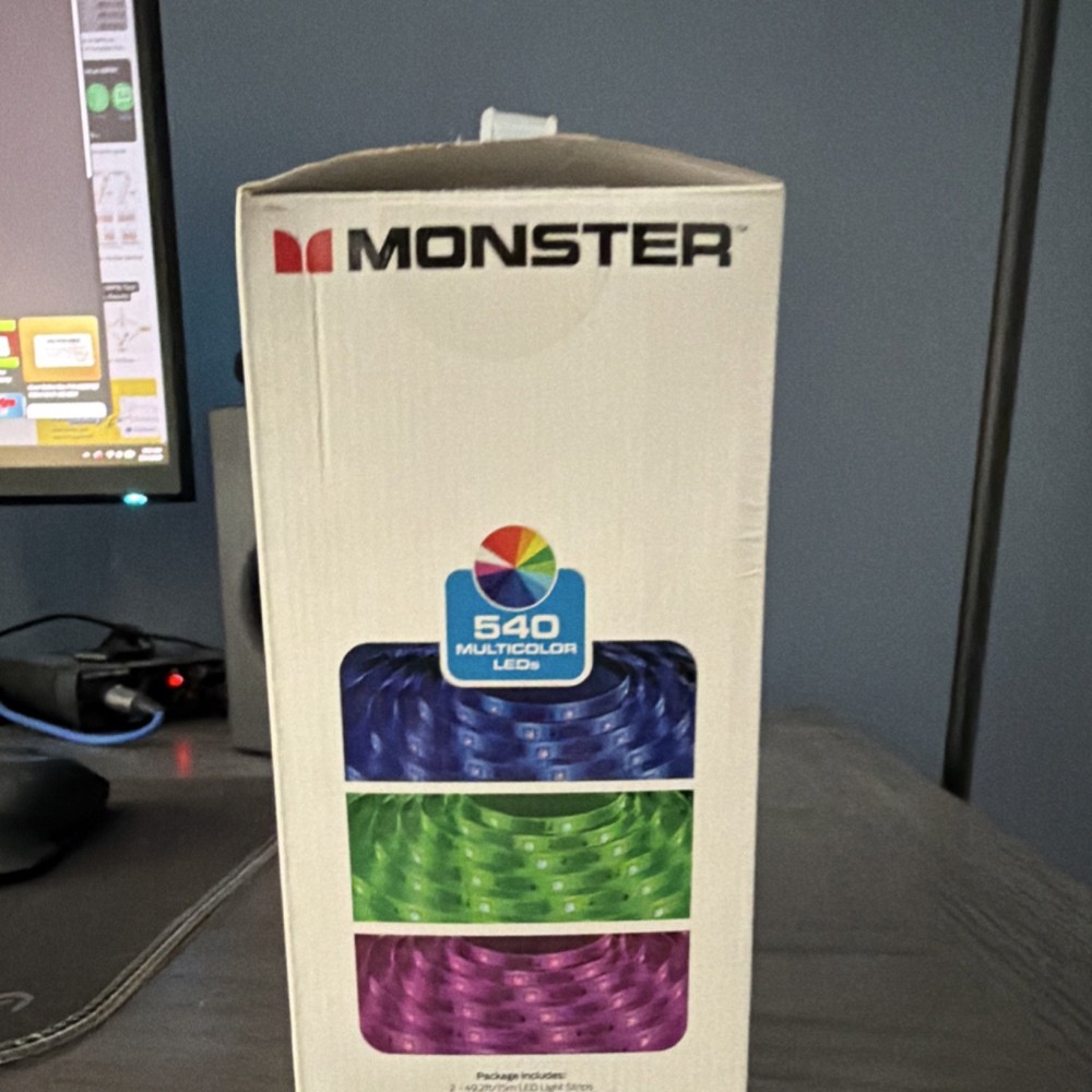 Monster 100ft Multicolor RGB LED Light Strip, 540 LEDs, Remote Control