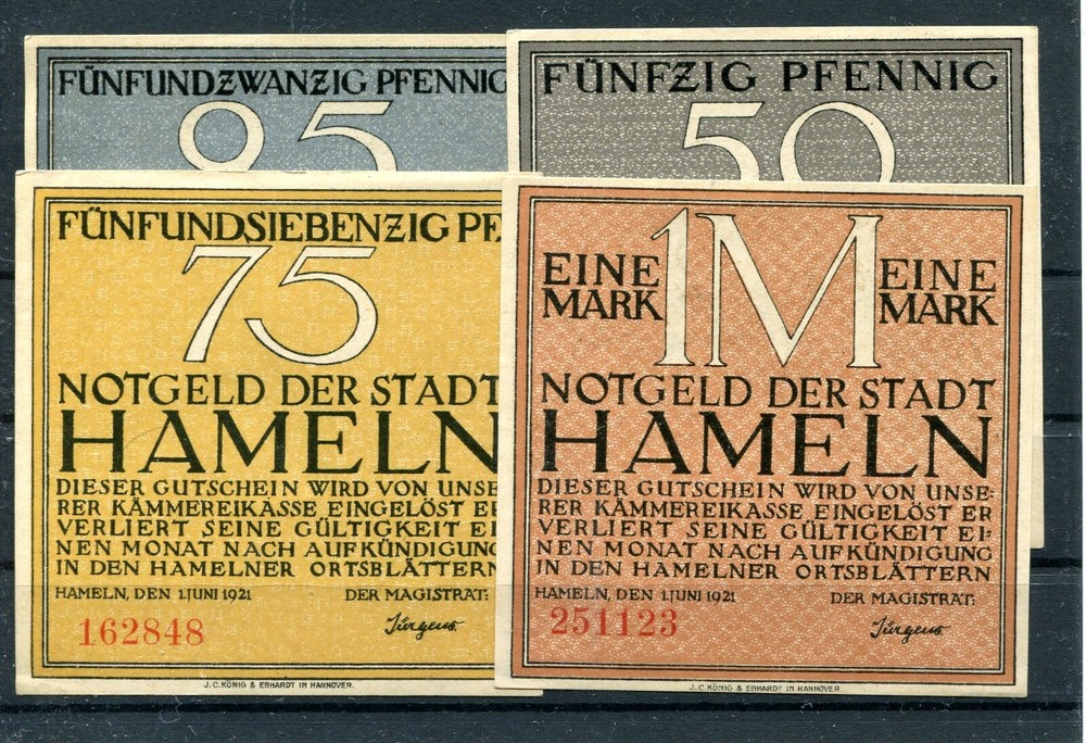 Hameln 4 Emergency Money Notes Z2256