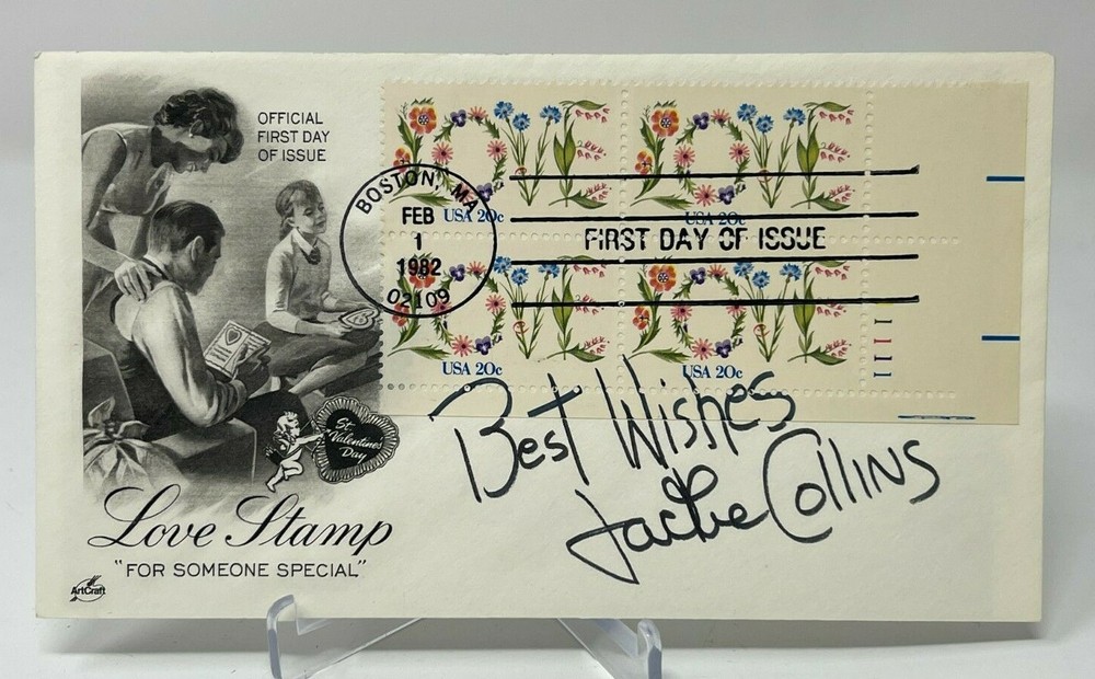 Jackie Collins  Autographed First Day Cover JSA COA