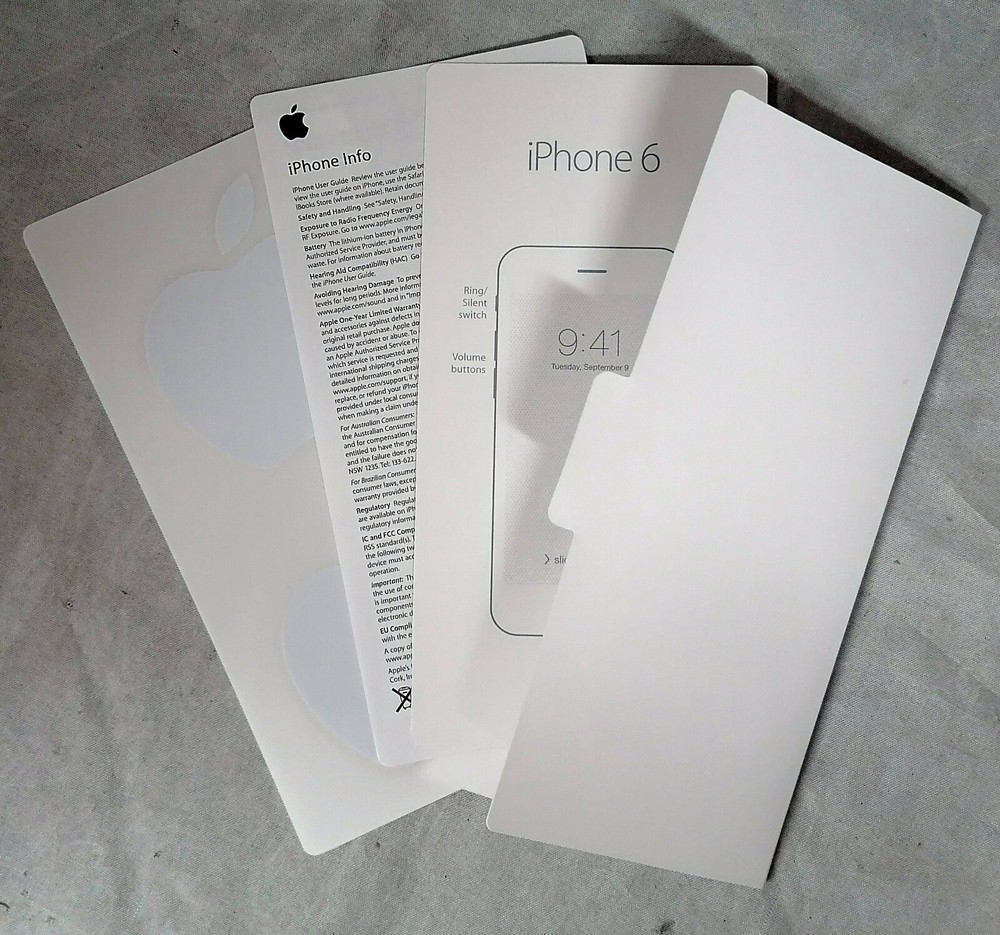Apple iPhone 6 Box w/ Papers (incl. Stickers) & EarPod Container