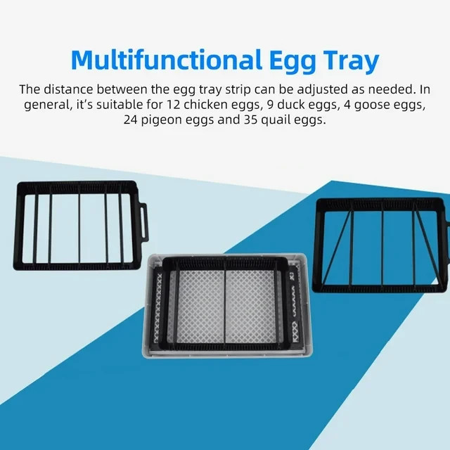 12 Eggs Incubator Automatic Egg Turning Humidity Control Temperature Display
