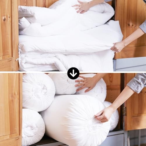 Roll&Stack Storage Bag Organizer(58) X 2 - Perfect for Comforters, L White