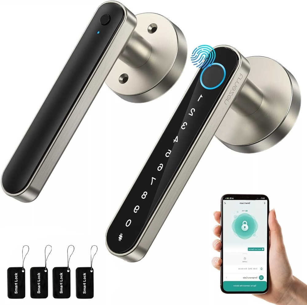 Fingerprint Smart Door Lock with Handle & Keypad Remote Access Keyless Entry APP