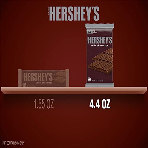 Hershey's Milk Chocolate Easter Candy, 4.4 Ounce, Extra Large Bars, 12 Count