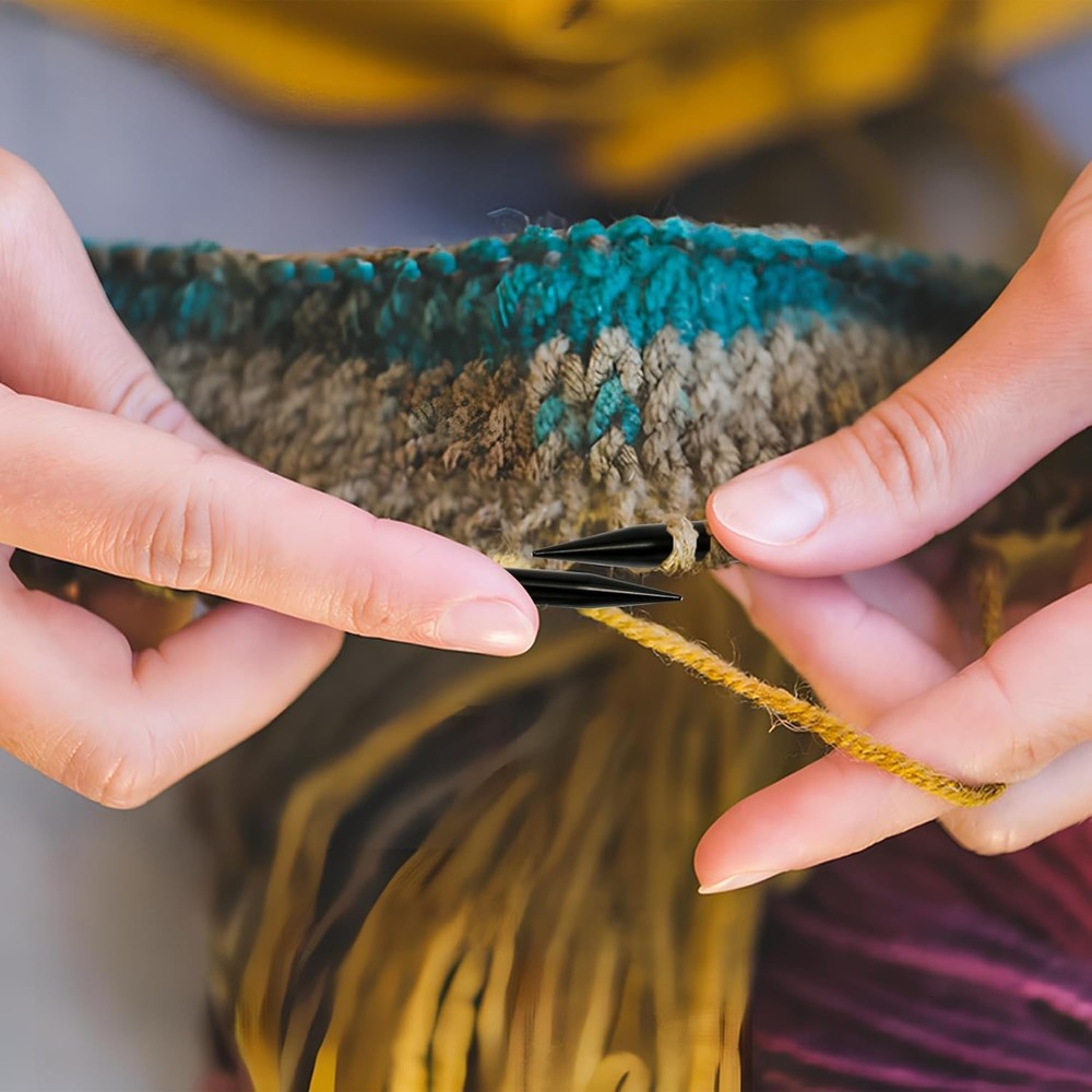 Elegant 9-Pair Interchangeable Circular Knitting Needles for Creative Projects