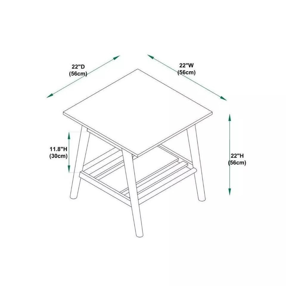 Charlotte End Table - Linon - ColorBrown
