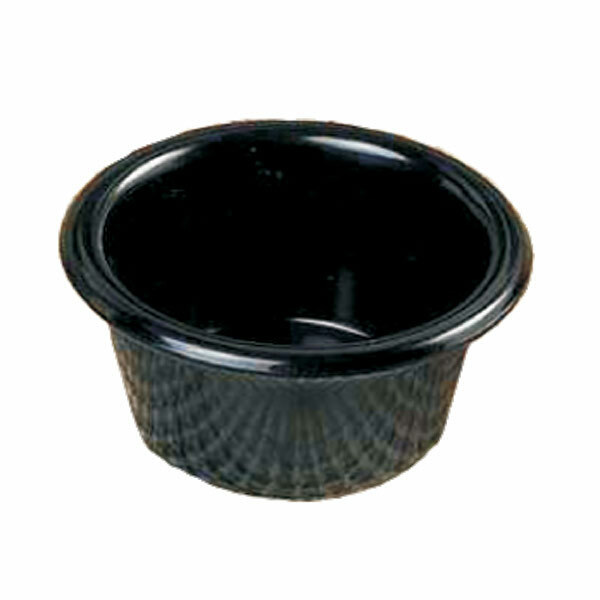 Thunder Group ML539BL1 One Dozen Smooth Black Melamine 6oz Ramekins