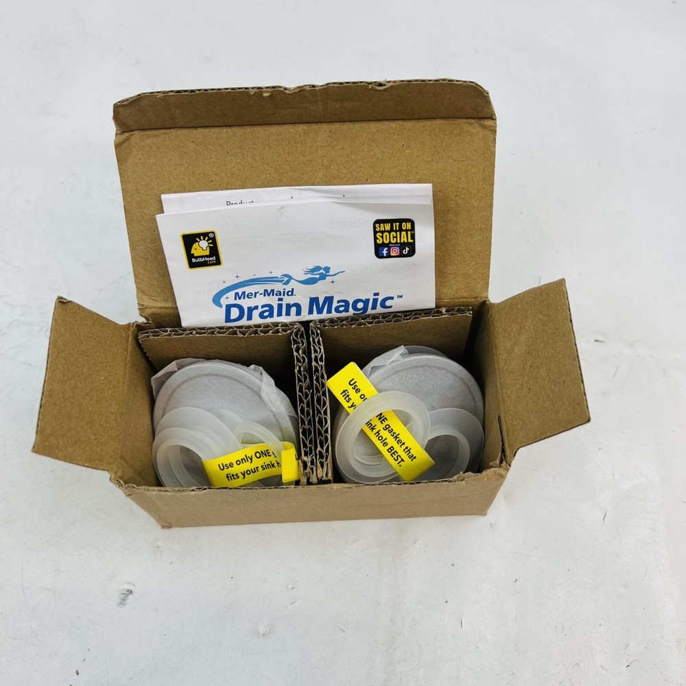 Bulbhead Mermaid Drain Magic Universal Sink Stoppers 2 Pack Replacements