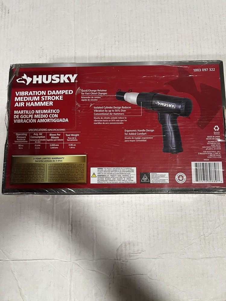 Husky H4620 Vibration Damped Medium Stroke Air Hammer