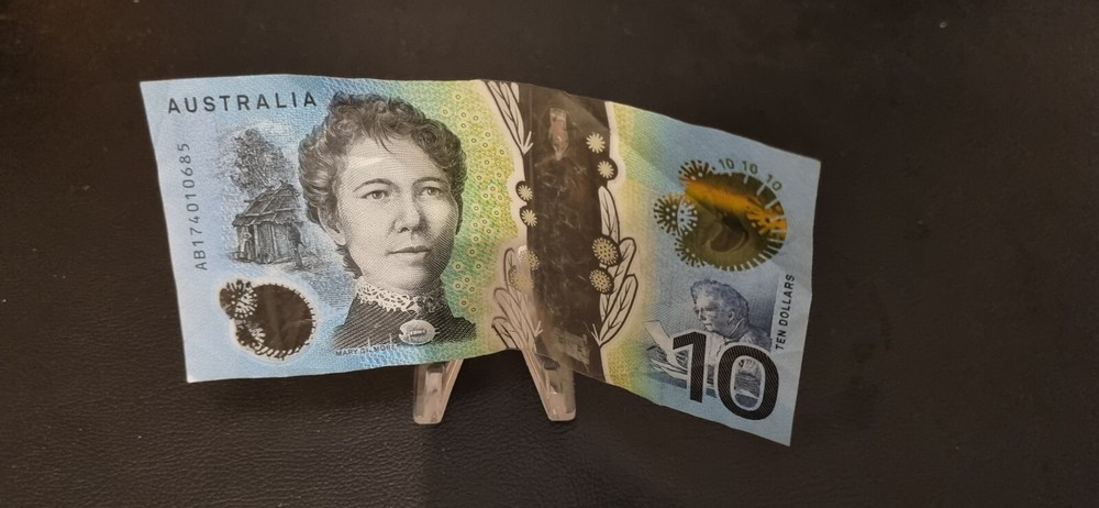 Australia $10.00 Banknote AB17401 2017 First Prefix Lowe/ Fraser