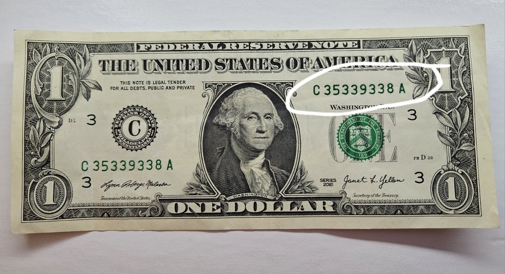 Error 1 Dollar Overinked Serial Number