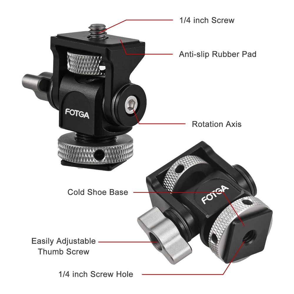 Mount Bracket with Cold Shoe Field Mount Holder A8B6